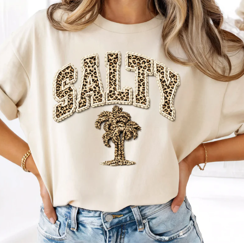 Leopard Salty Clear Film Screen Print
