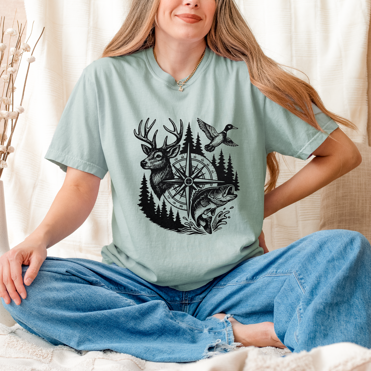Animal Compass Screen Print