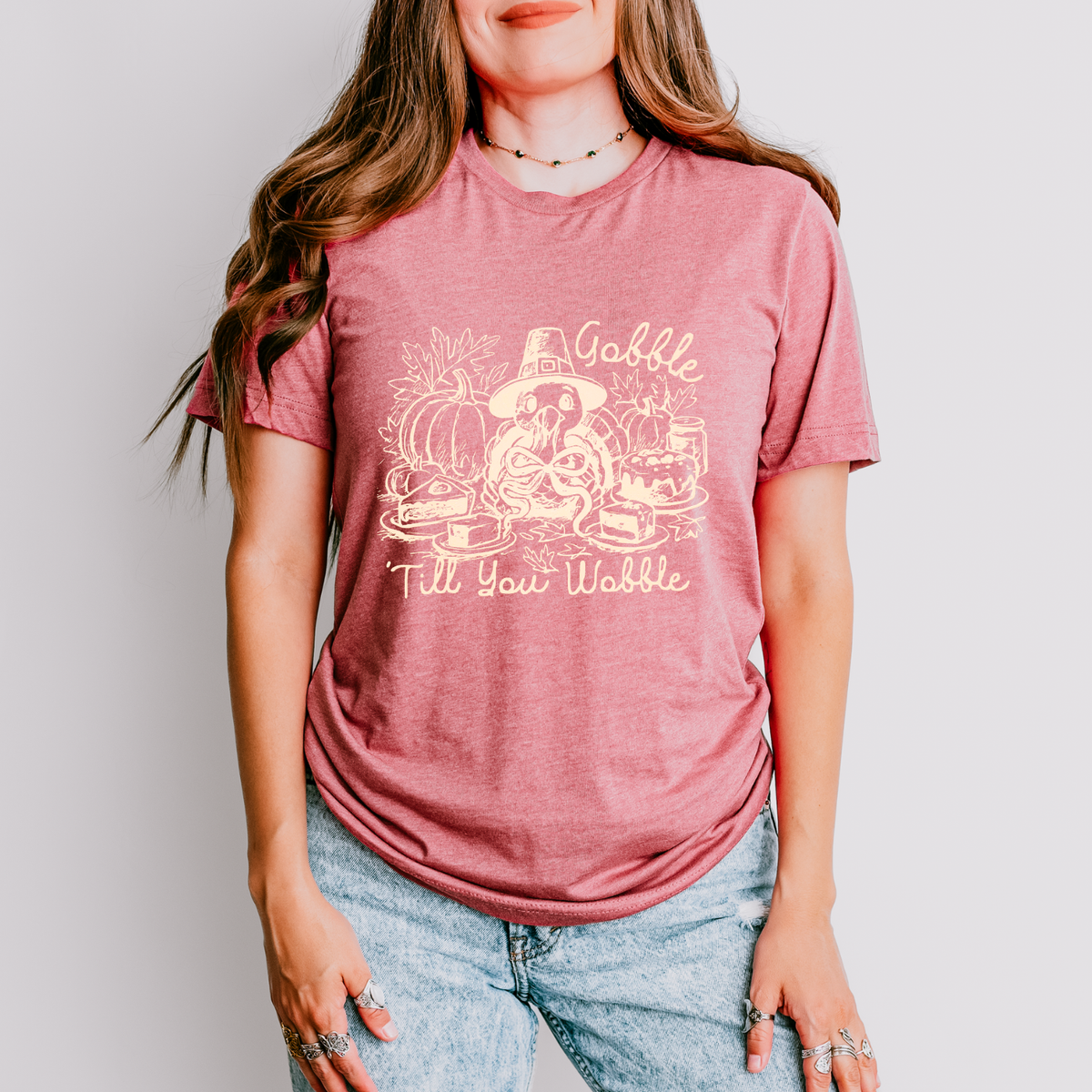 Gobble Til You Wobble OATMEAL INK Screen Print