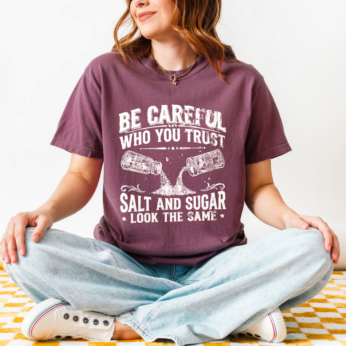 Sugar & Salt WHITE INK Screen Print