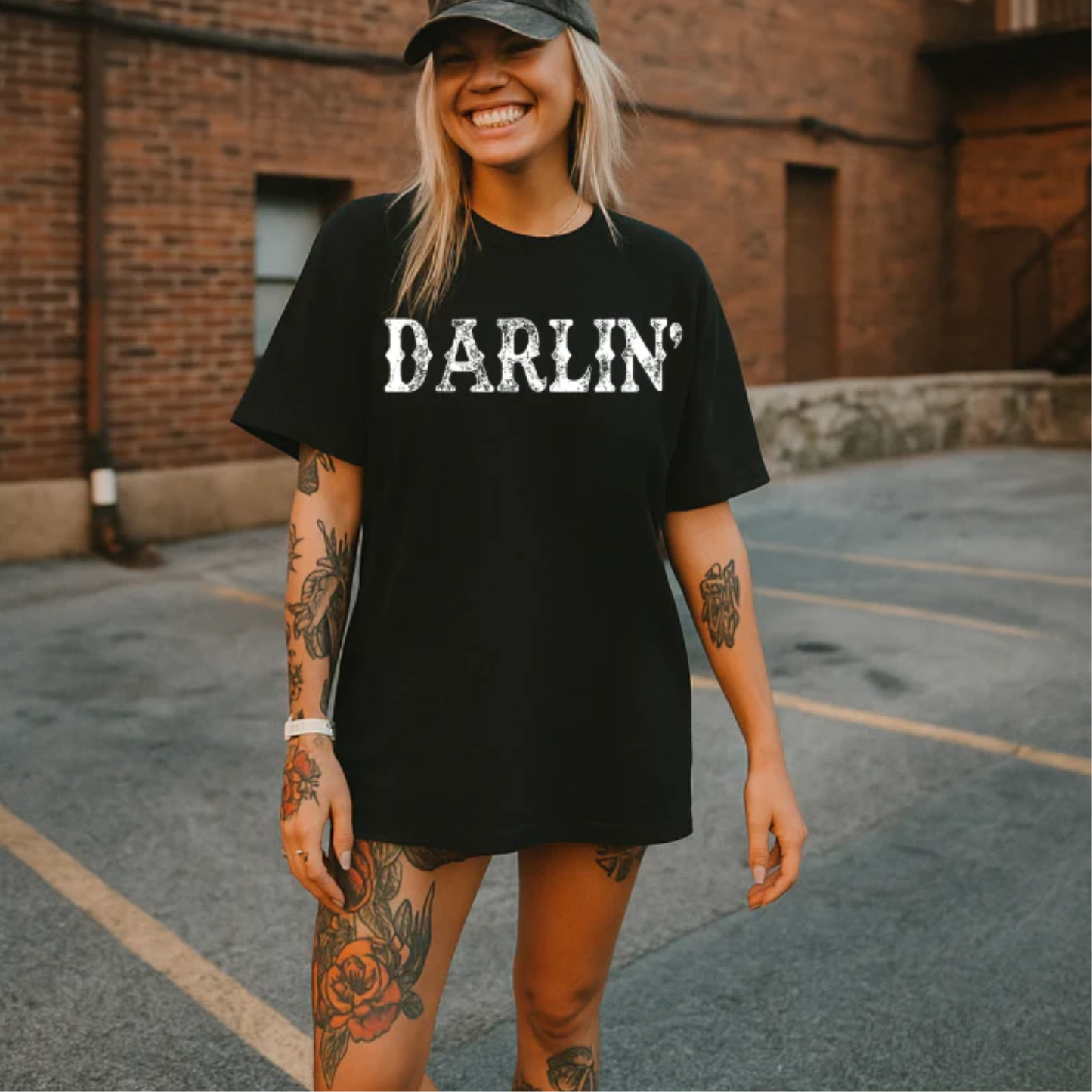 Darlin' WHITE INK Screen Print