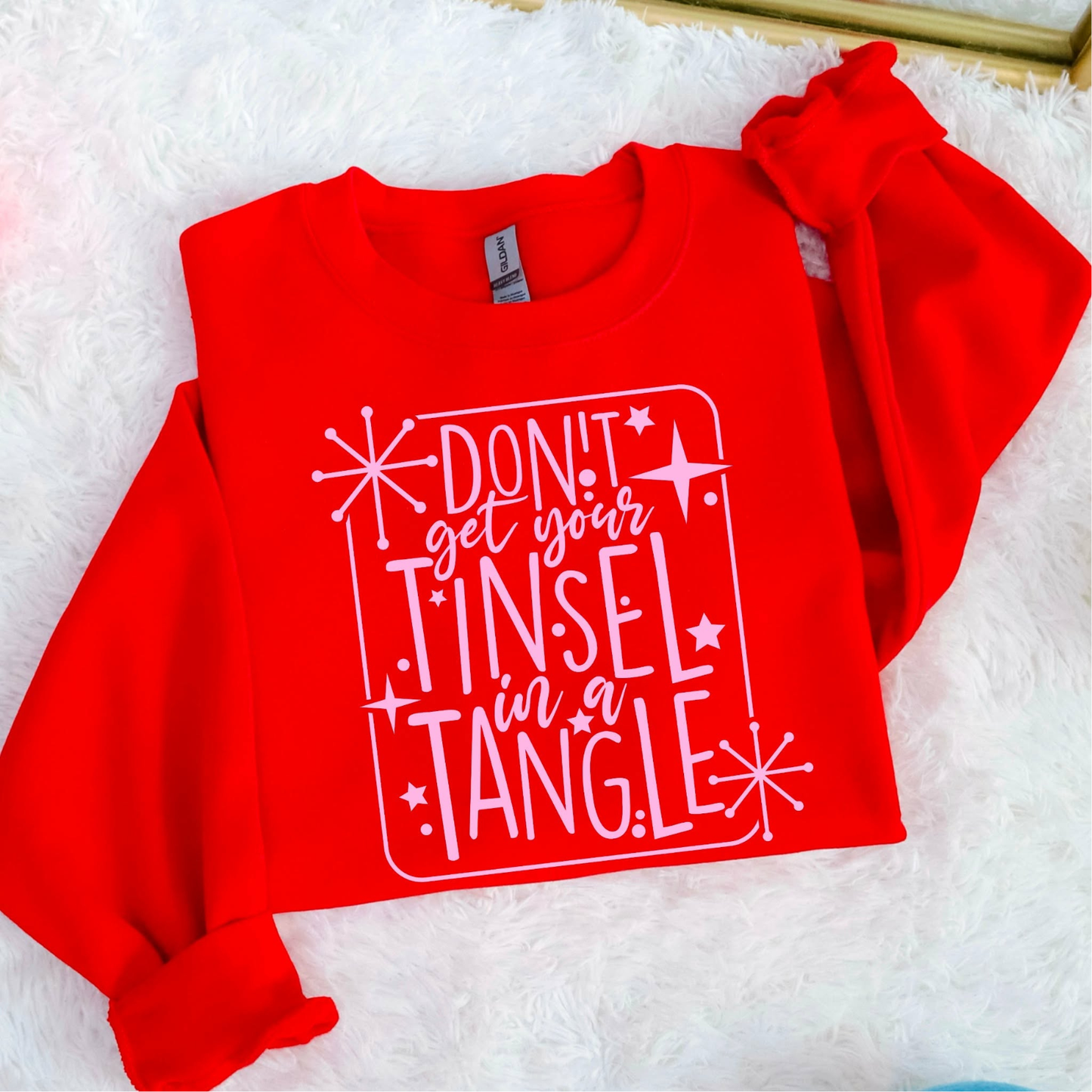 Don't Get Your Tinsel in a Tangle PINK INK Screen Print