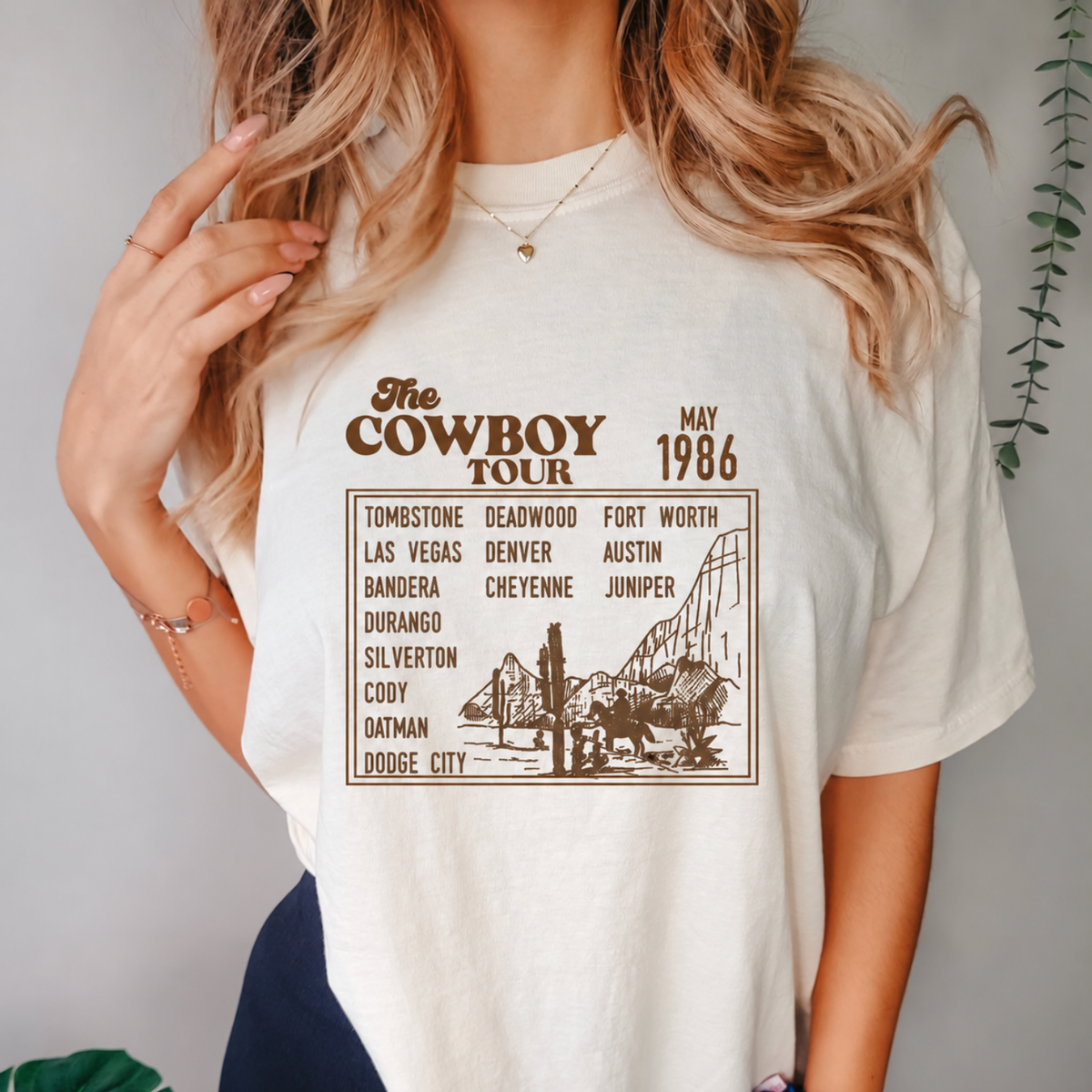 The Cowboy Tour BROWN INK Screen Print