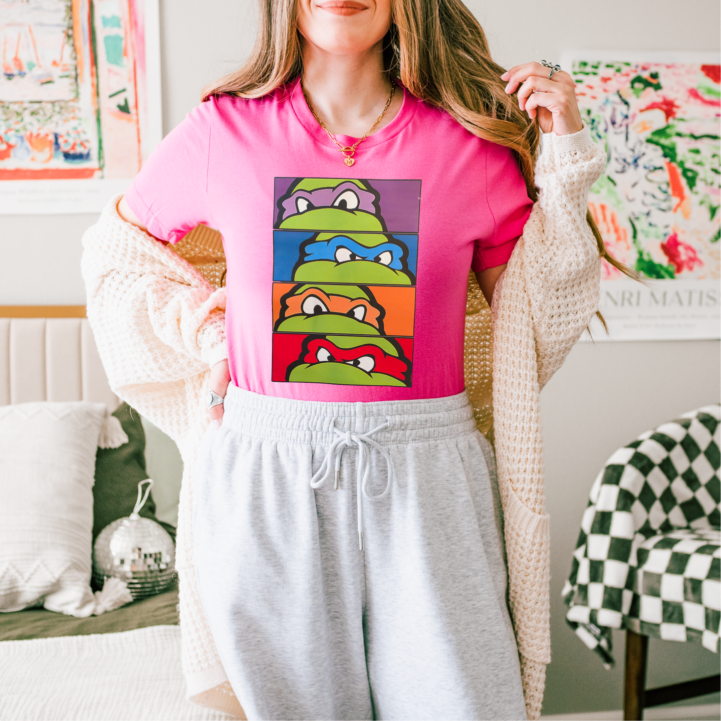 Colorful Turtles DTF Transfer