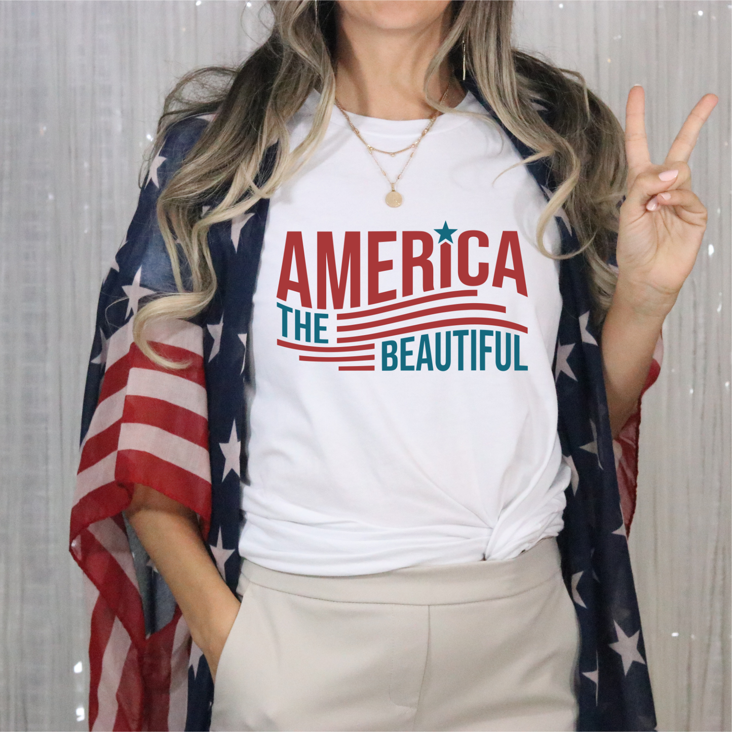 America the Beautiful DTF Transfer