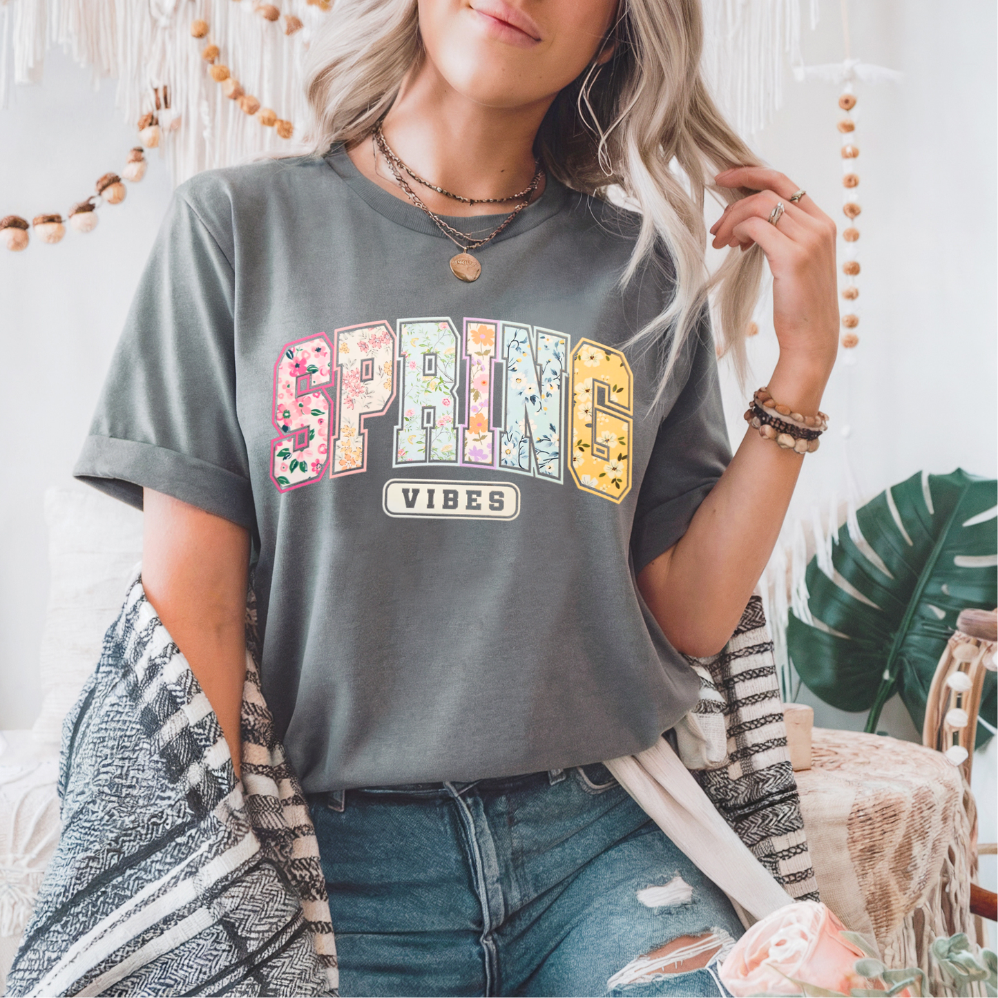 Spring Vibes Clear Film Screen Print