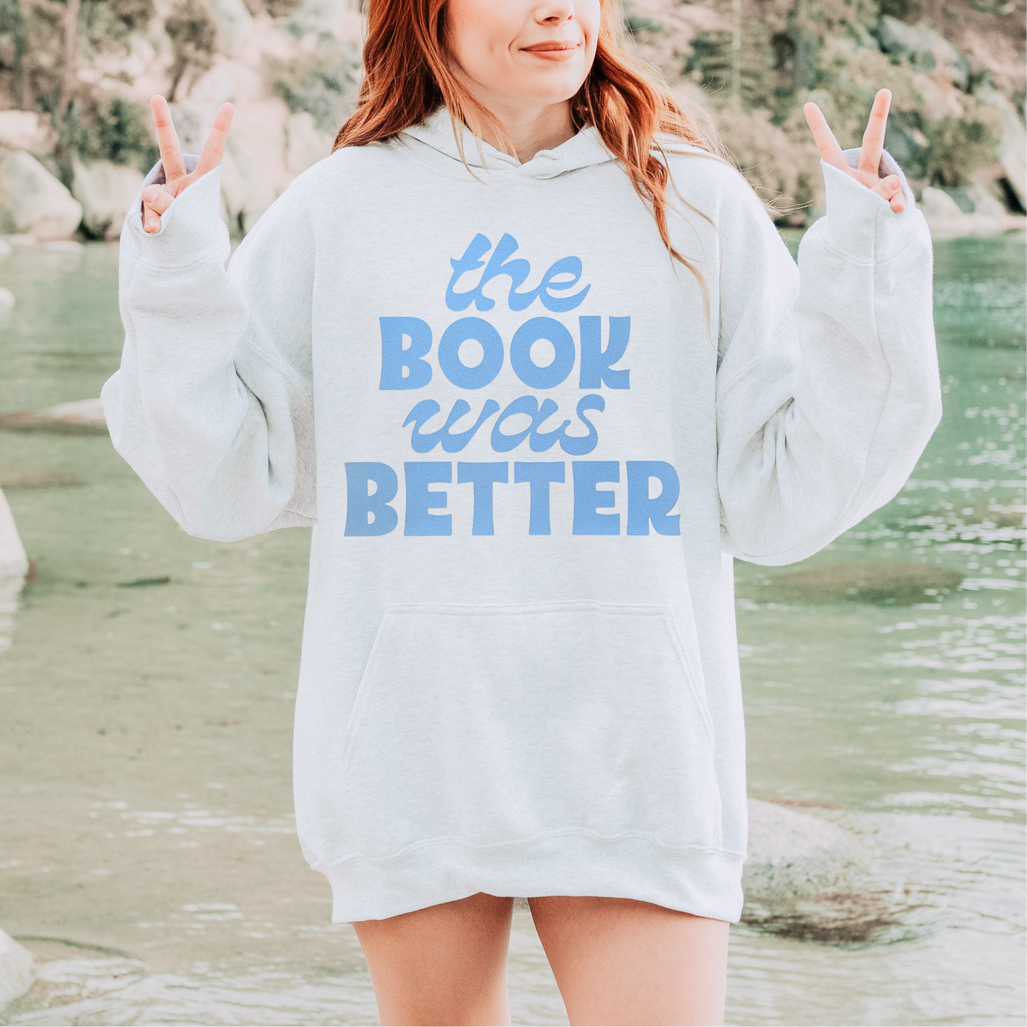 The Book was Better BLUE INK Screen Print