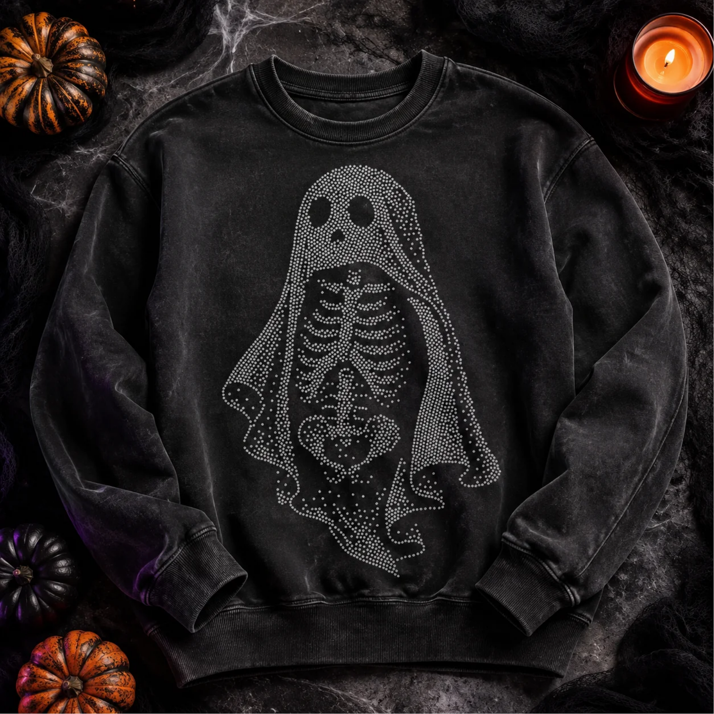 Ghost Skeleton Spangles Transfer