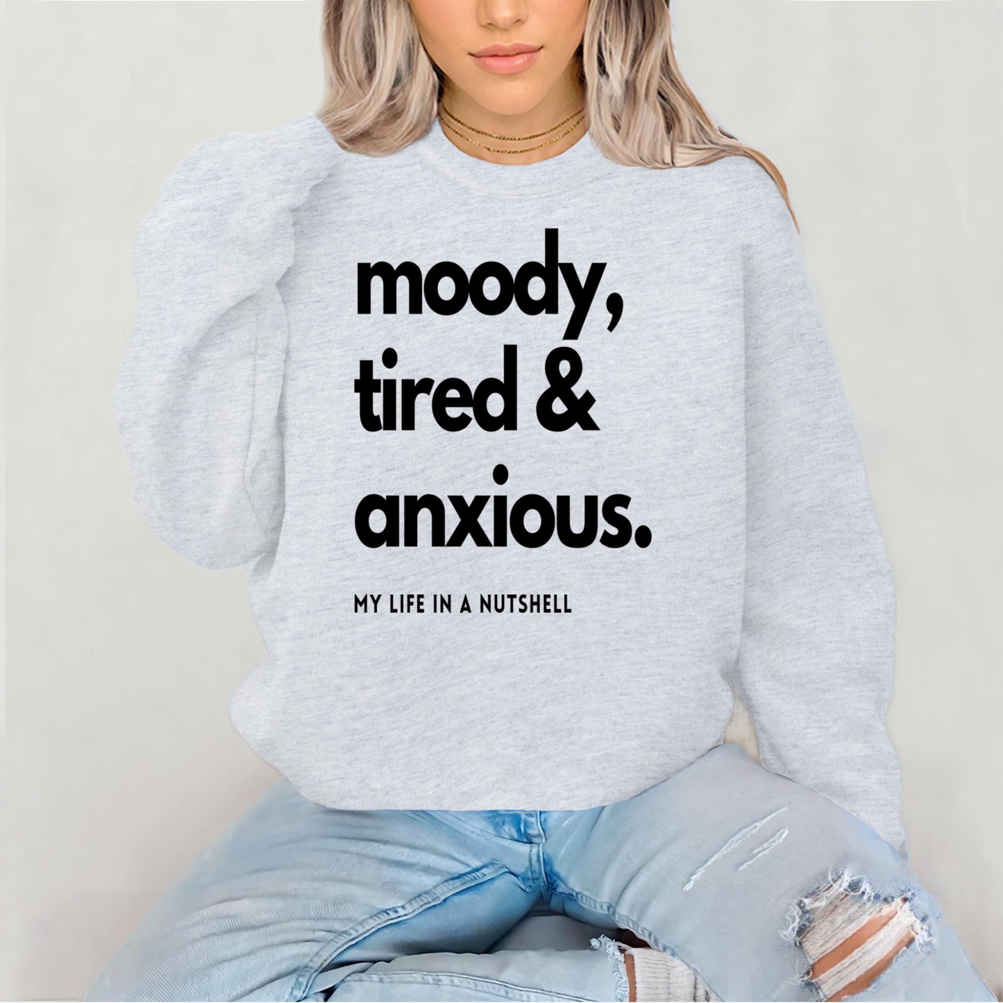 Moody, Tired, and Anxious Screen Print