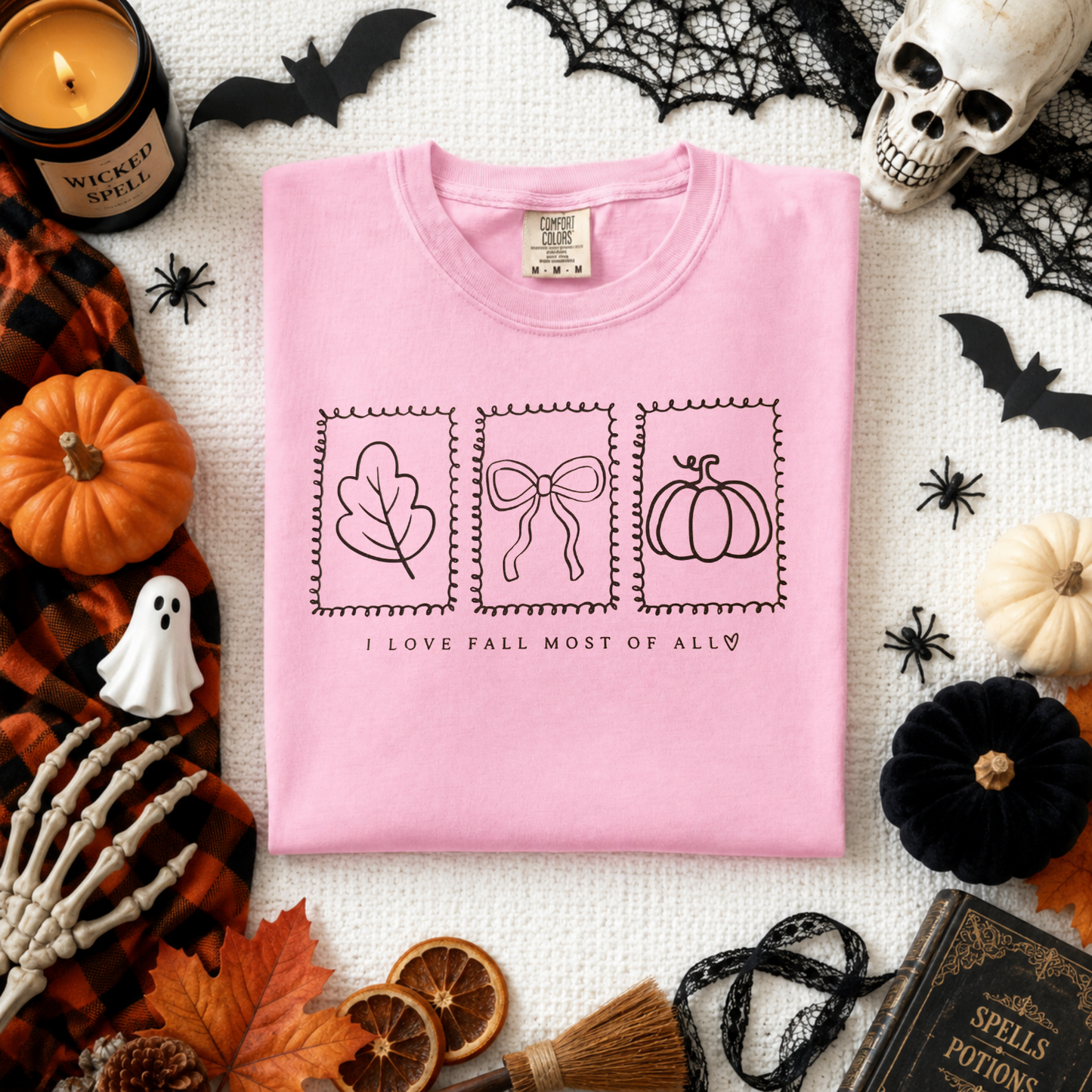I Love Fall Most of All BROWN INK Screen Print