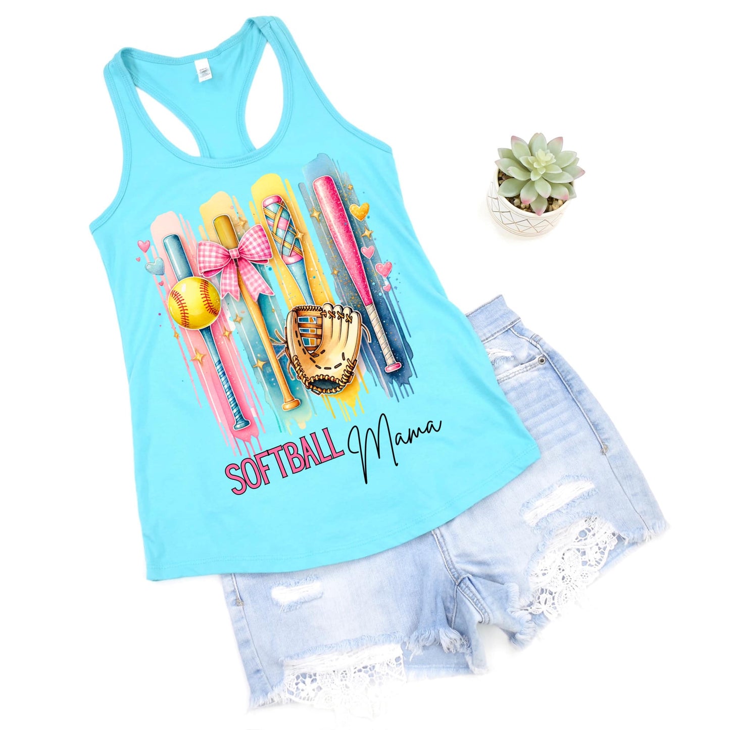 Softball Mama Clear Film Screen Print