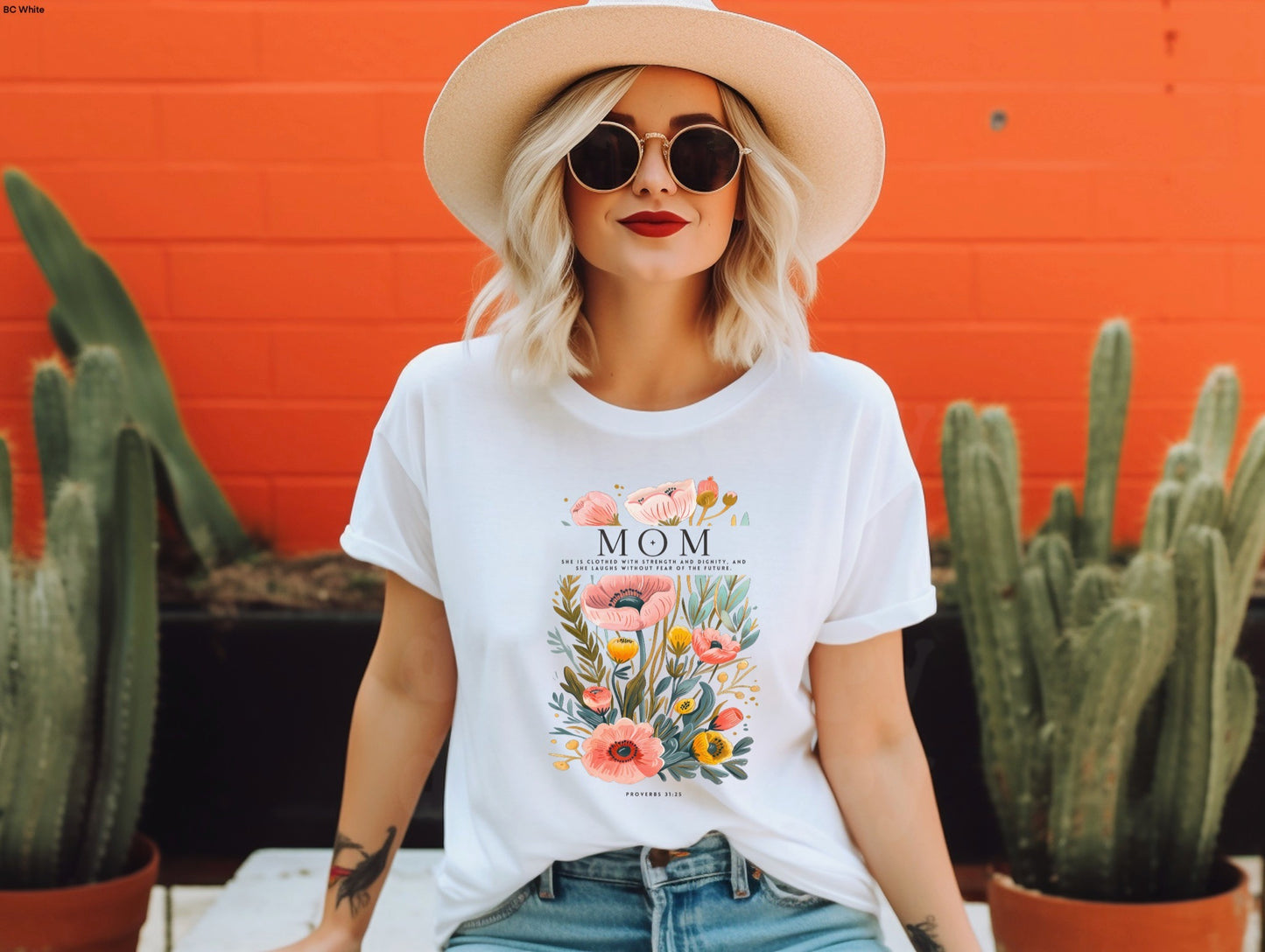 Mom Proverbs 31:25 Clear Film Screen Print