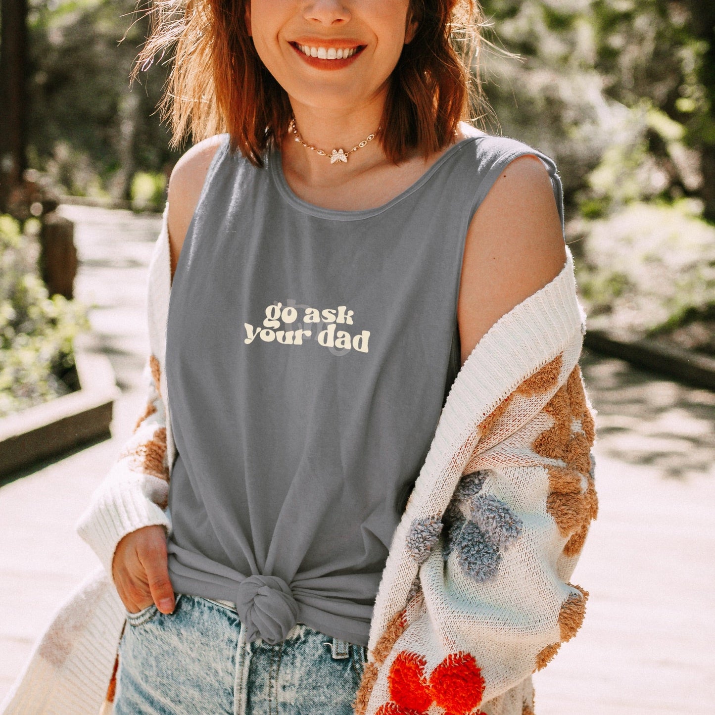 Go Ask Your Dad OATMEAL INK Screen Print