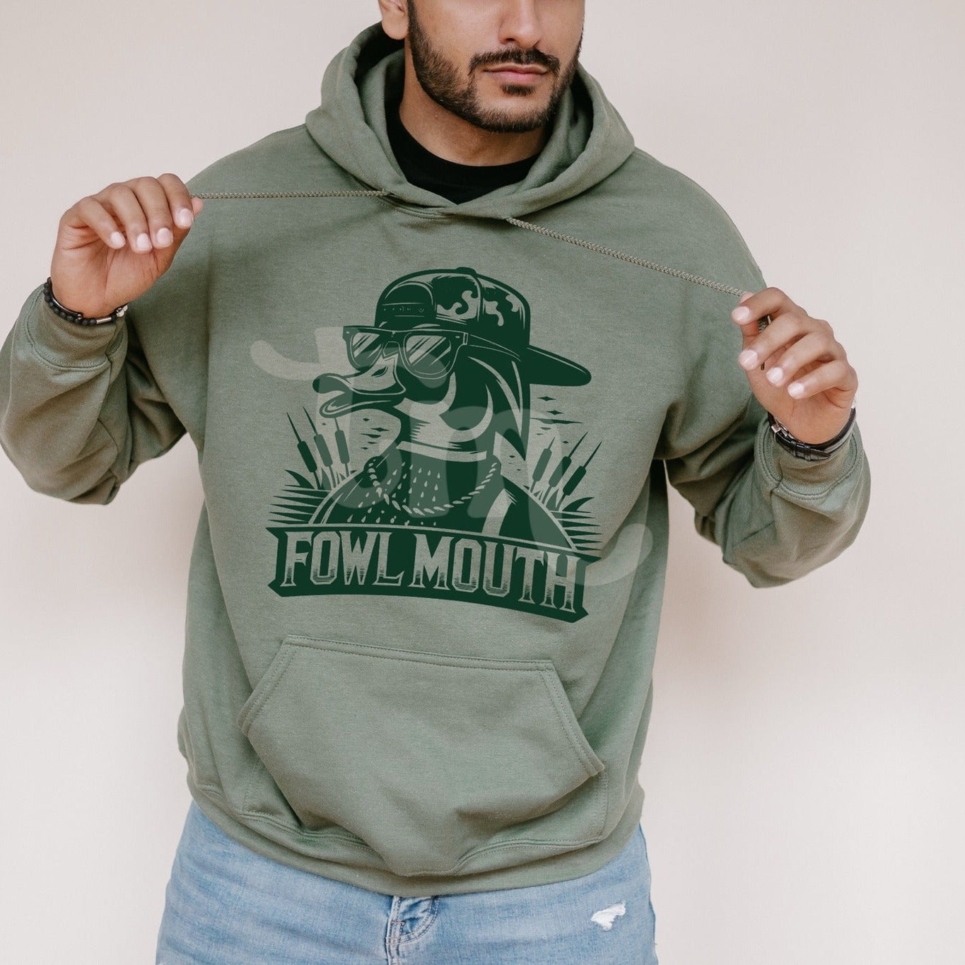 Foul Mouth HUNTER GREEN INK Screen Print