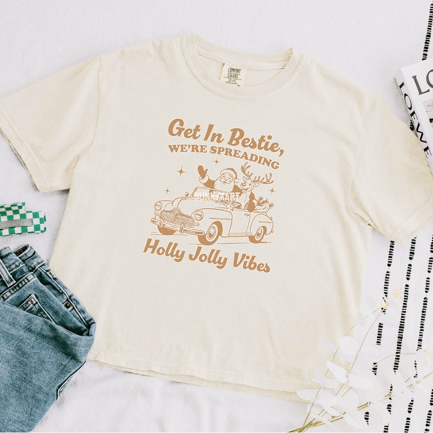 Get in Bestie OATMEAL INK Screen Print