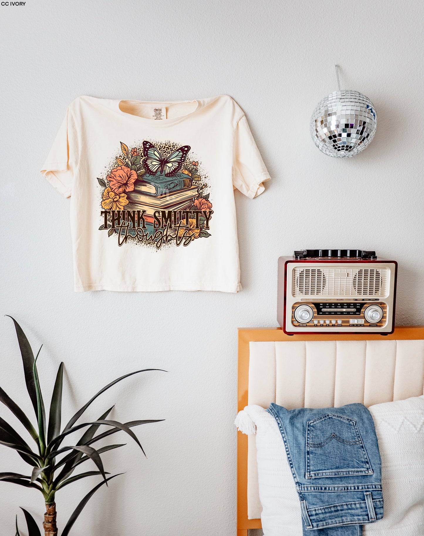 Think Smutty Thoughts GLITTER Clear Film Screen Print