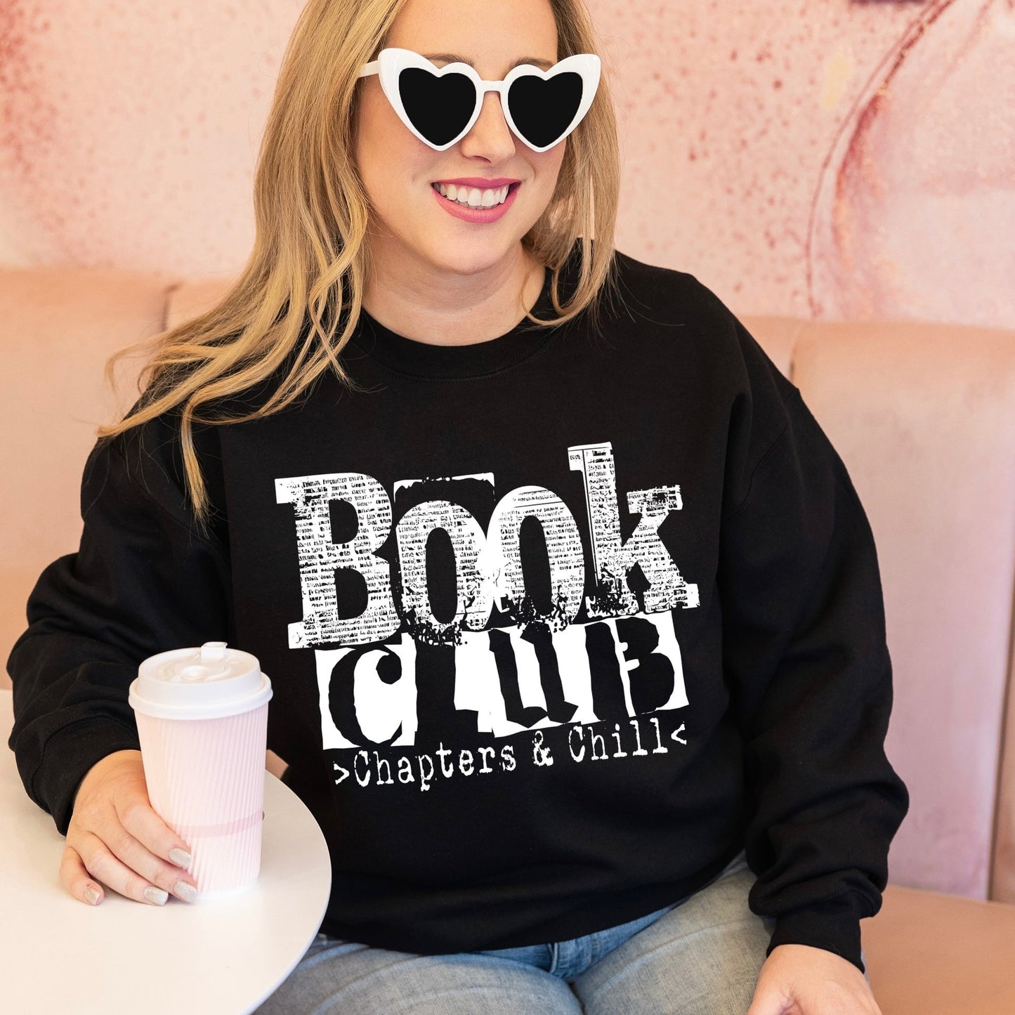 Book Club WHITE INK Screen Print