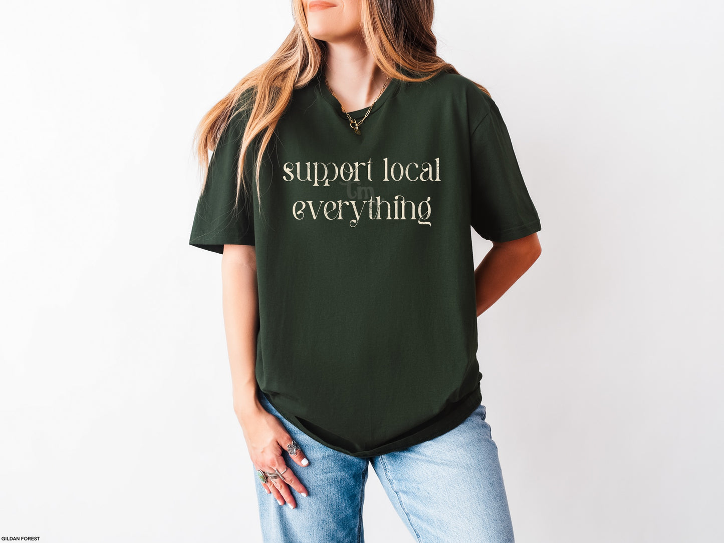 Support Local Everything OATMEAL INK Screen Print