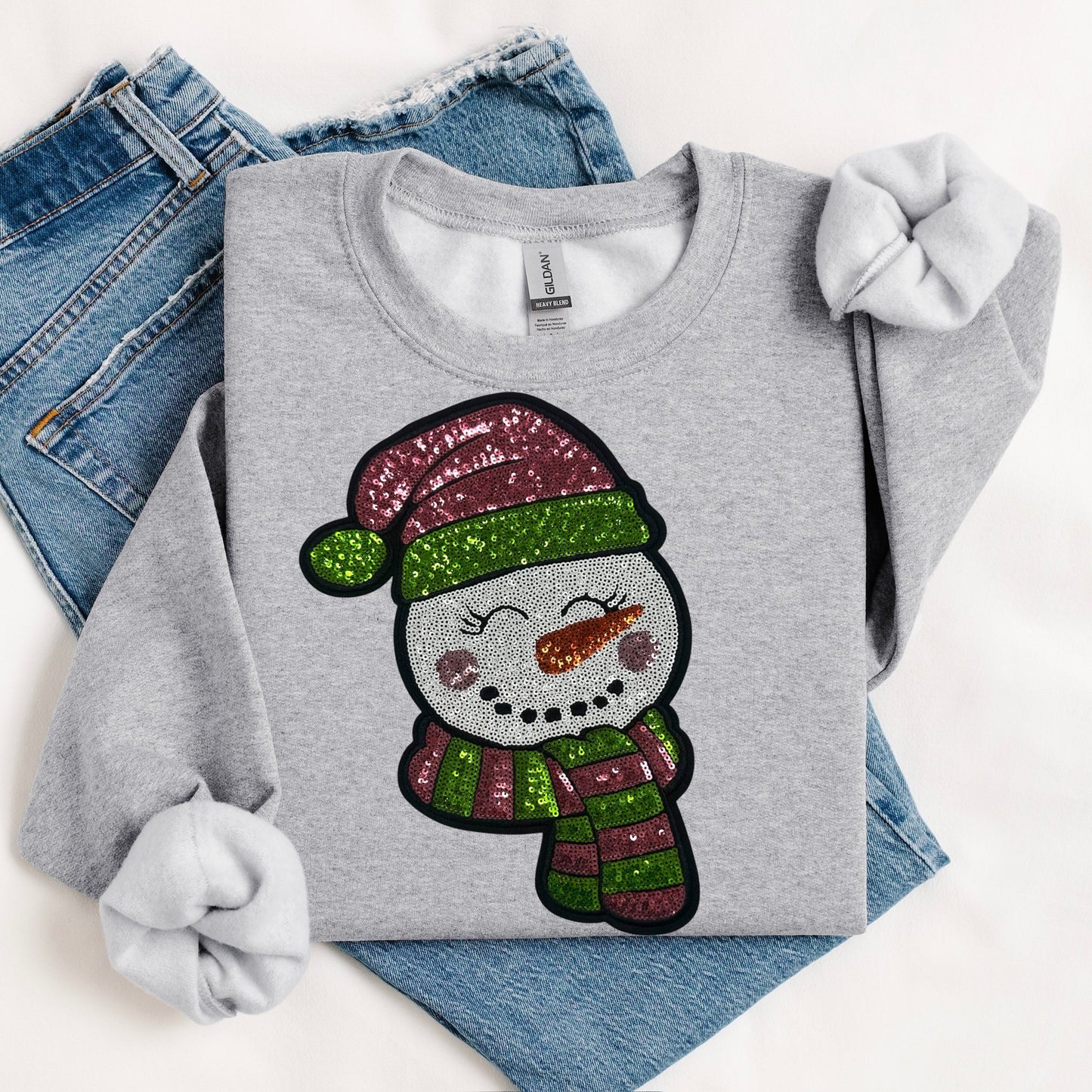 Snowman Sequin Patch