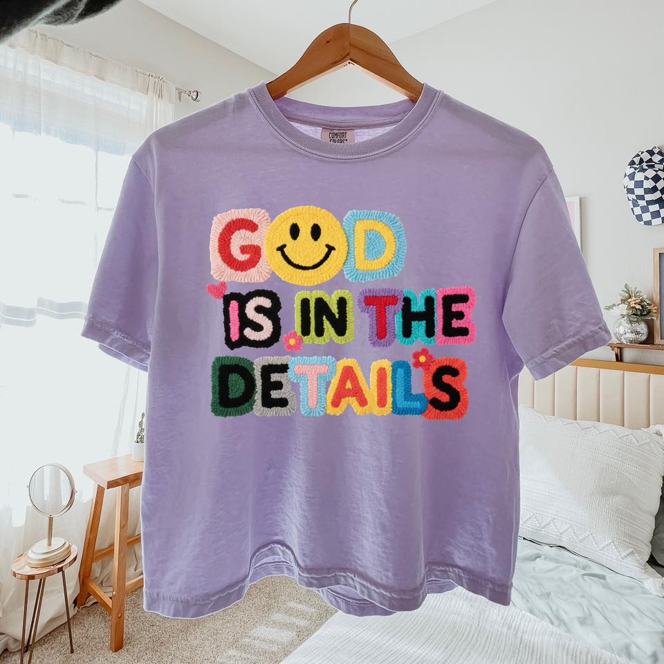 God is in the Details Clear Film Screen Print