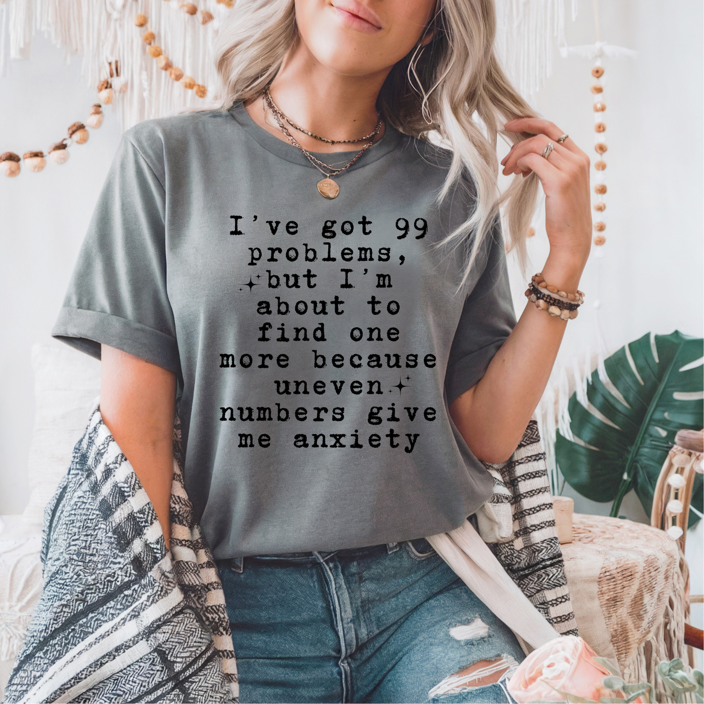 99 Problems Uneven Numbers Screen Print