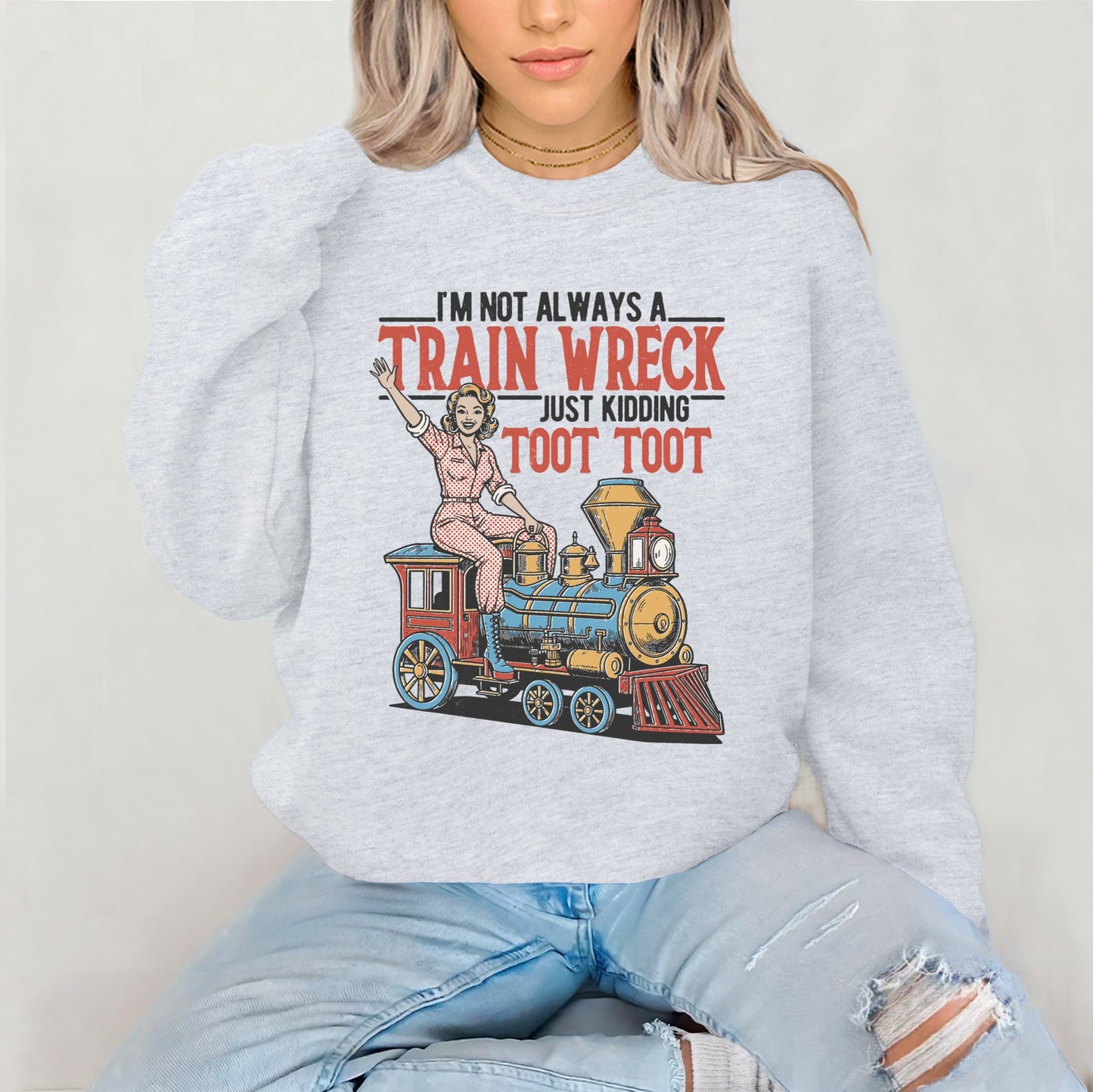 Train Wreck Clear Film Screen Print