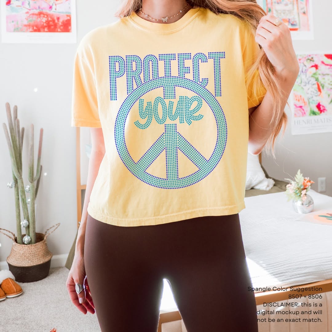 Protect Your Peace BLUE & PURPLE COLOR Spangles