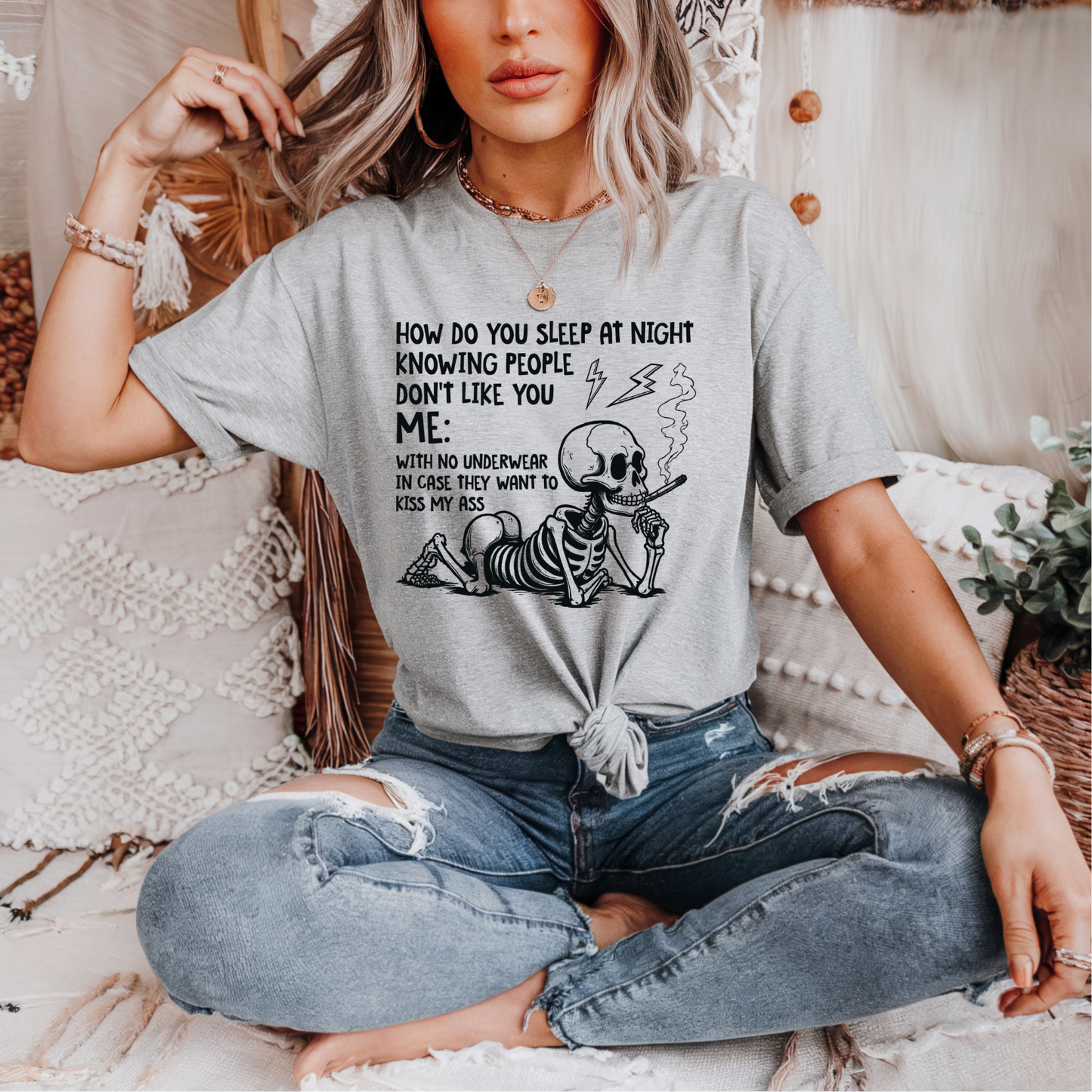 How Do You Sleep at Night Screen Print