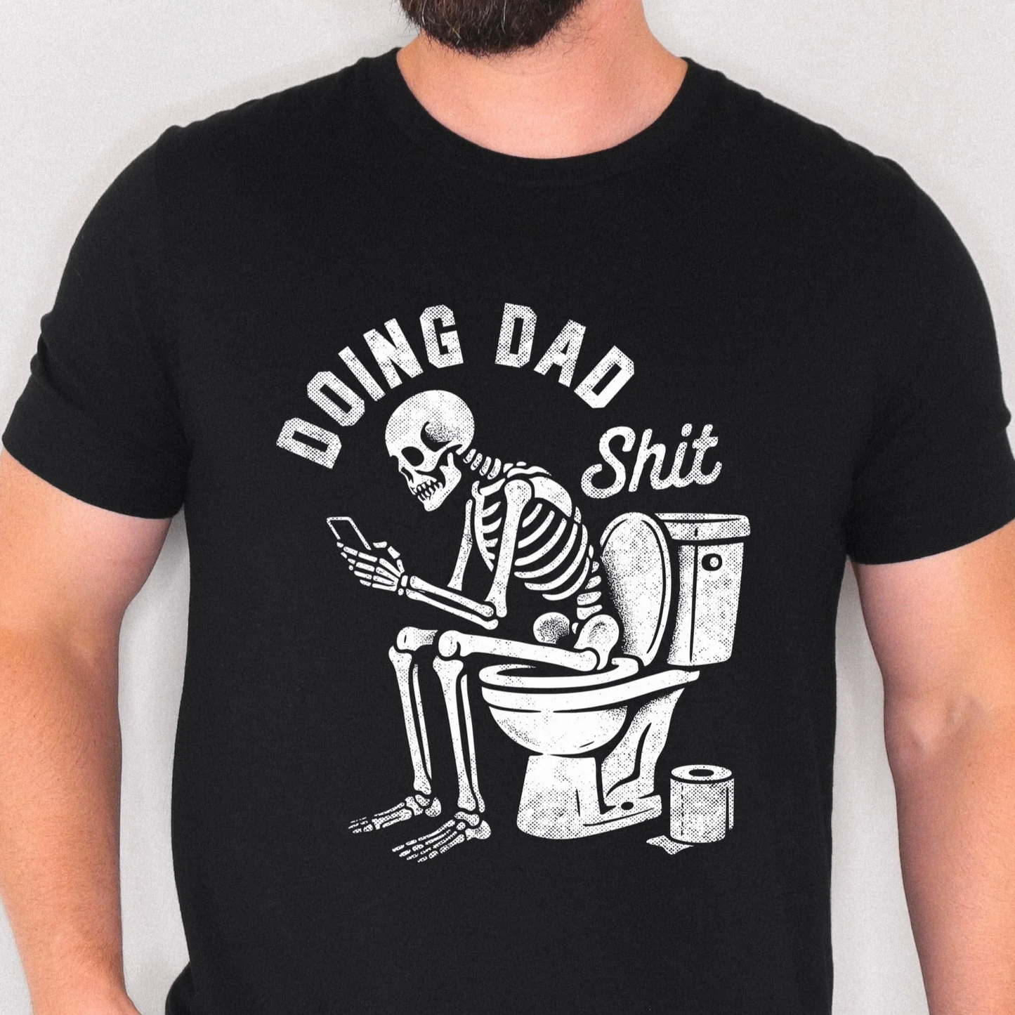Doing Dad Shit WHITE INK Screen Print