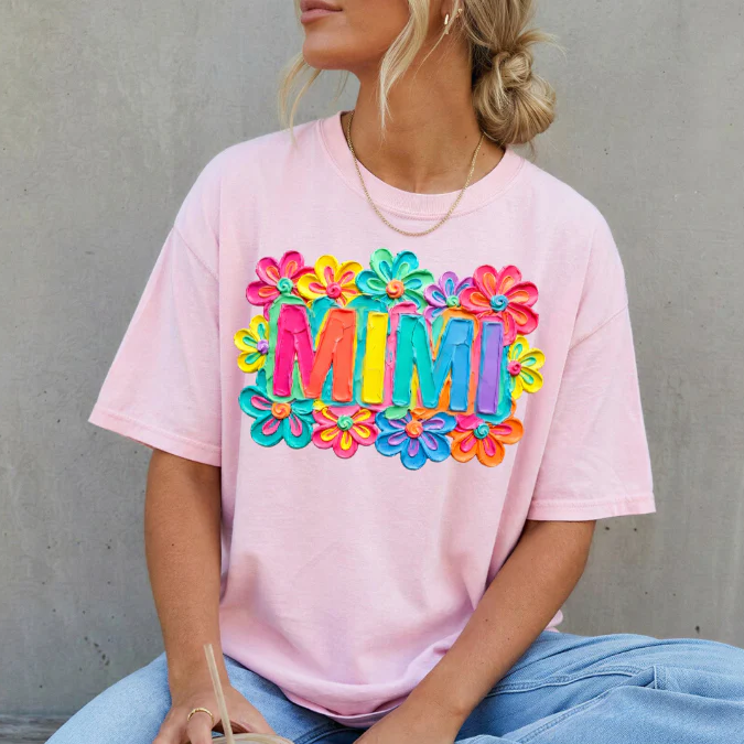Mimi Floral Paint Clear Film Screen Print