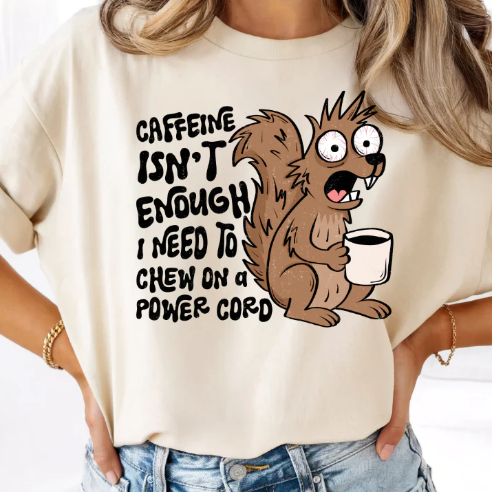 Chew on a Power Cord Clear Film Screen Print