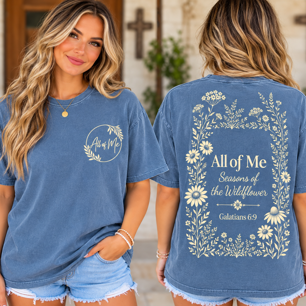 All For One Comfort Colors T-Shirt FRONT & BACK