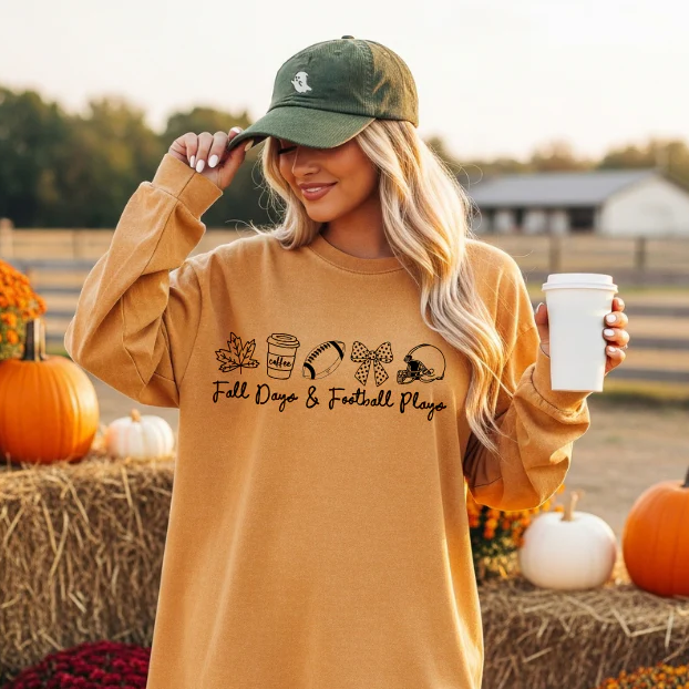 Fall Days & Football Plays Screen Print