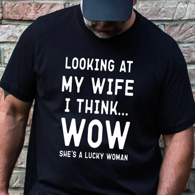 Looking at my Wife WHITE INK Screen Print