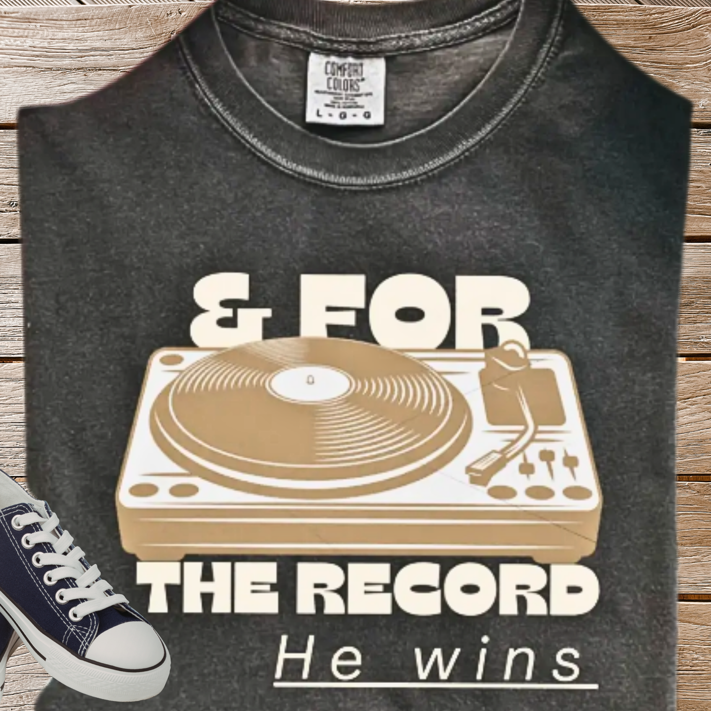 & For the Record He Wins DTF Transfer