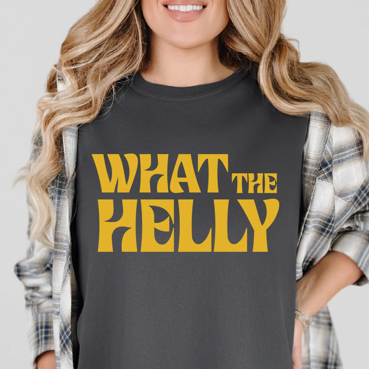 What the Helly YELLOW INK Screen Print