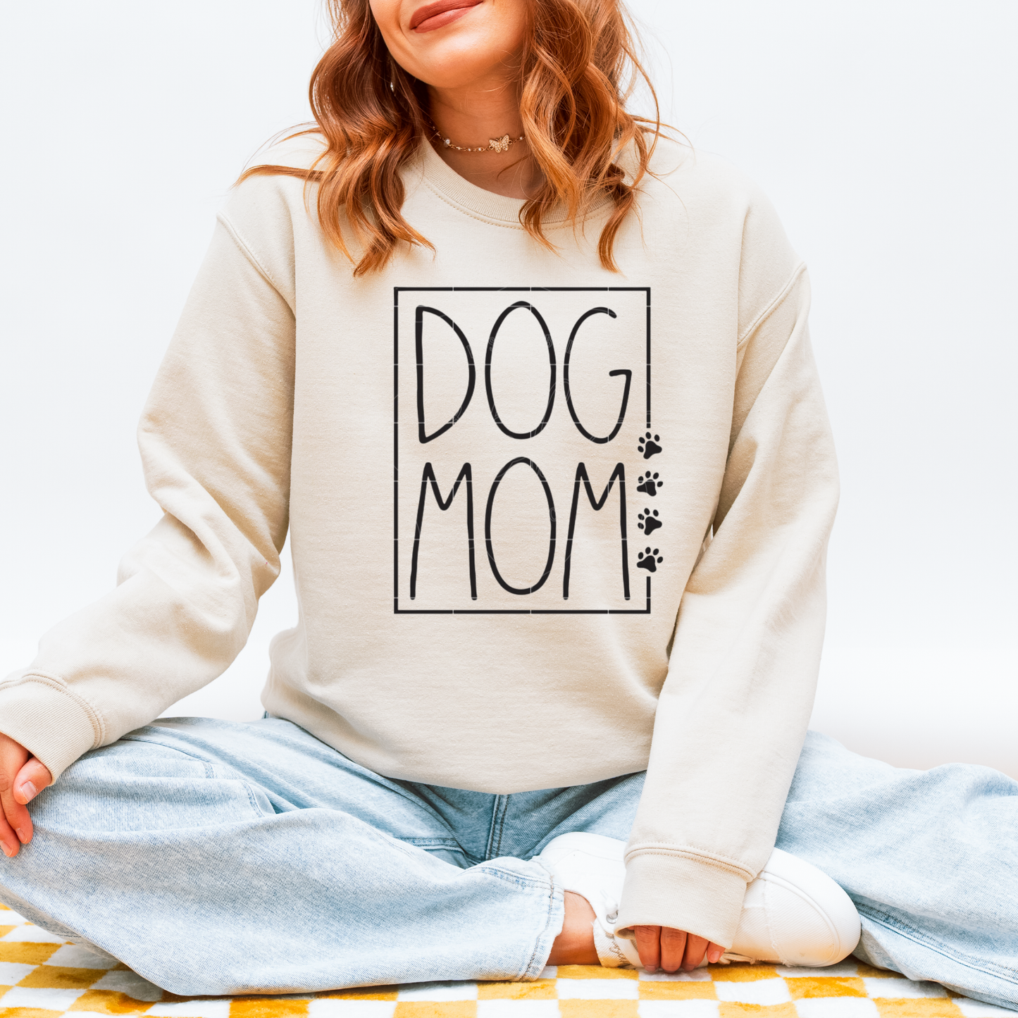 Dog Mom Square Style Screen Print