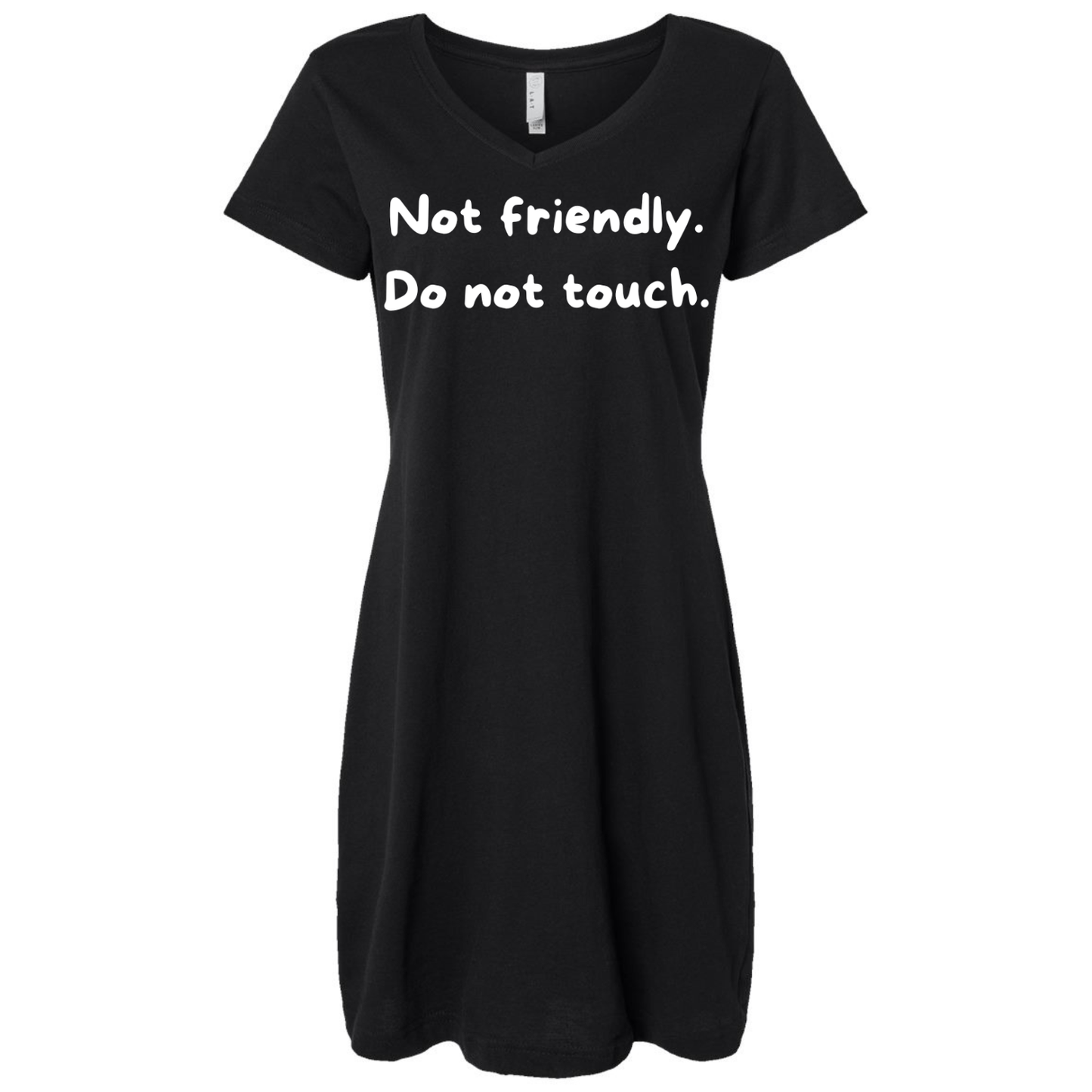 Not Friendly Do Not Touch WHITE INK DTF Transfer