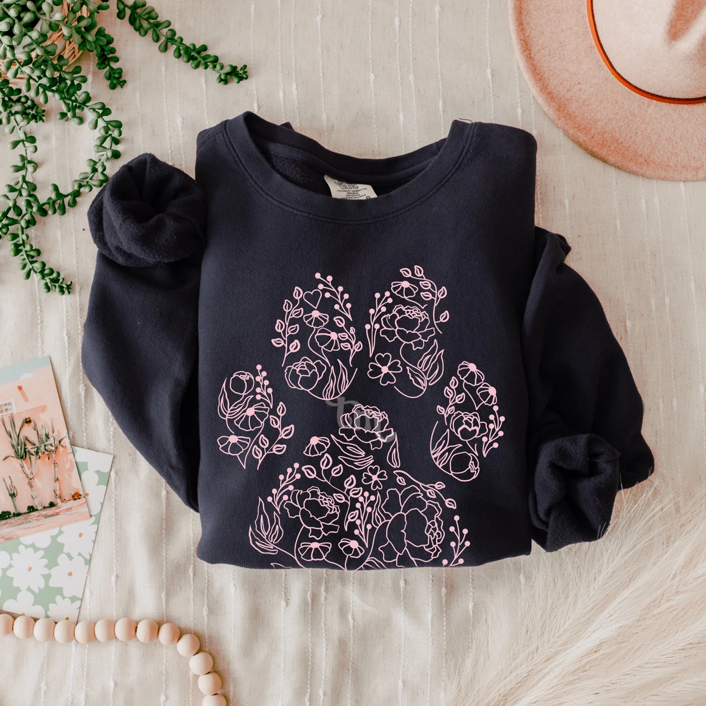 Boho Flower Paw Graphic Tee