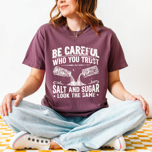 Sugar & Salt WHITE INK Screen Print