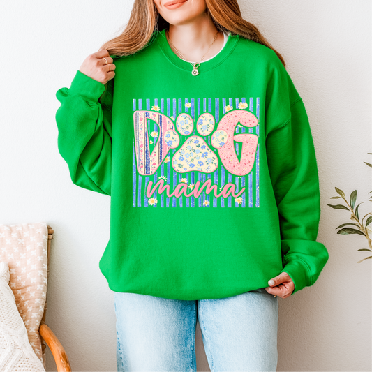 Dog Mama Stripes Clear Film Screen Print