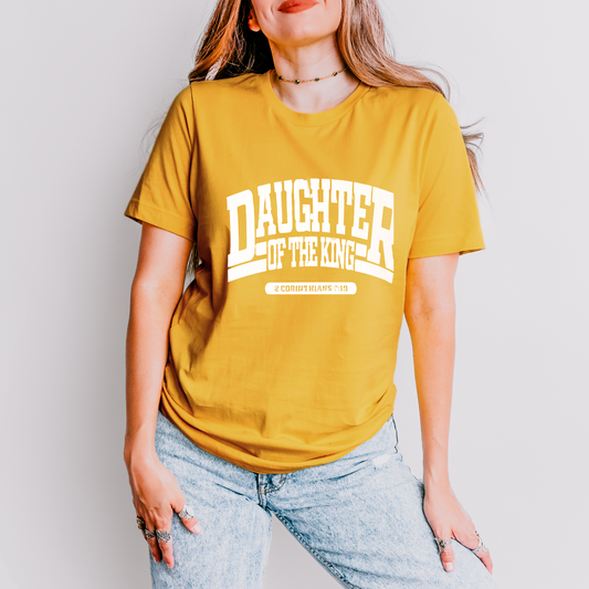 Daughter of the King WHITE INK Screen Print