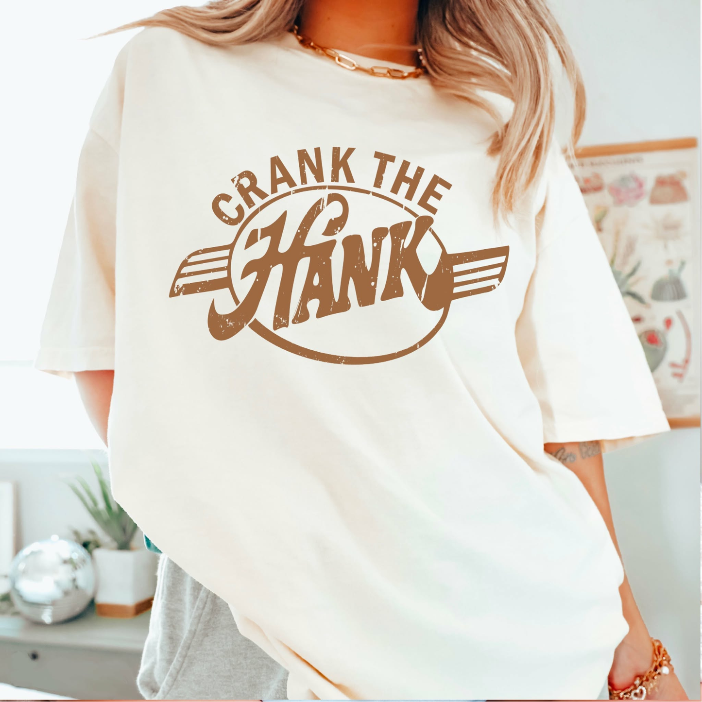 Crank the Hank BROWN INK Screen Print