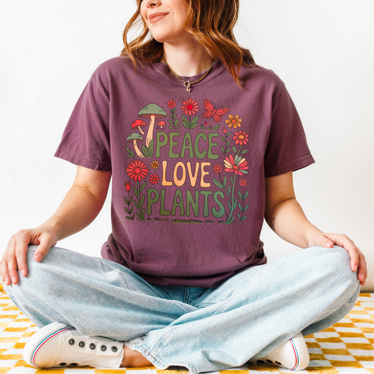 Peace Love Plants DTF Transfer