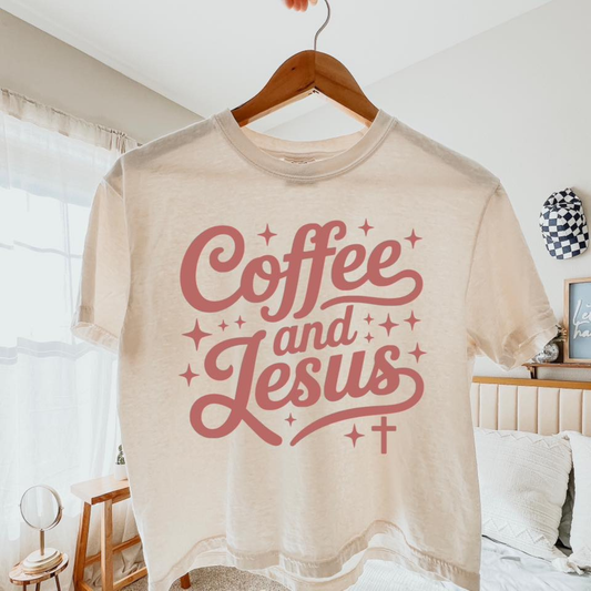 Coffee and Jesus SALMON INK Screen Print