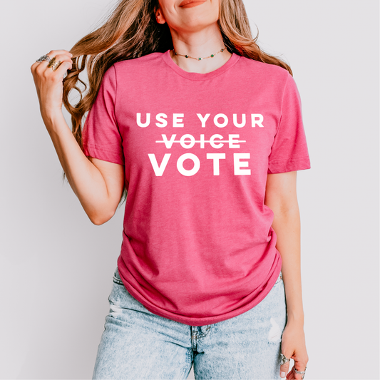 Use Your Vote WHITE INK Screen Print