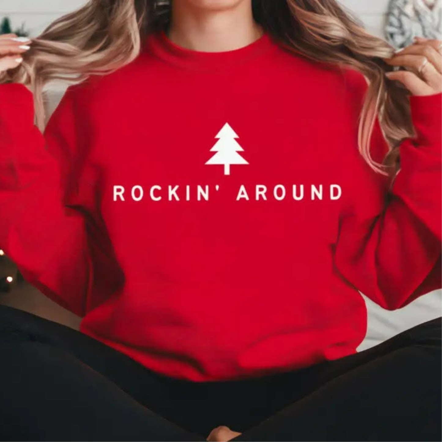 Rockin' Around WHITE INK Screen Print