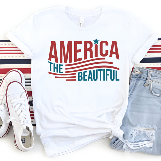 America the Beautiful DTF Transfer