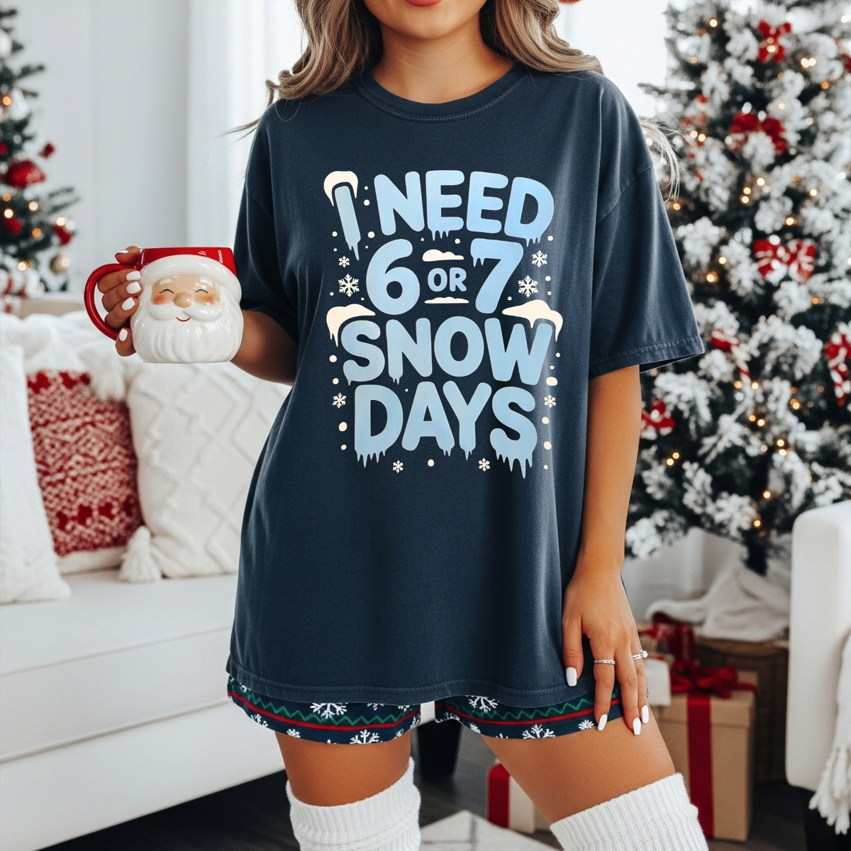 6 or 7 Snow Days DTF Transfer