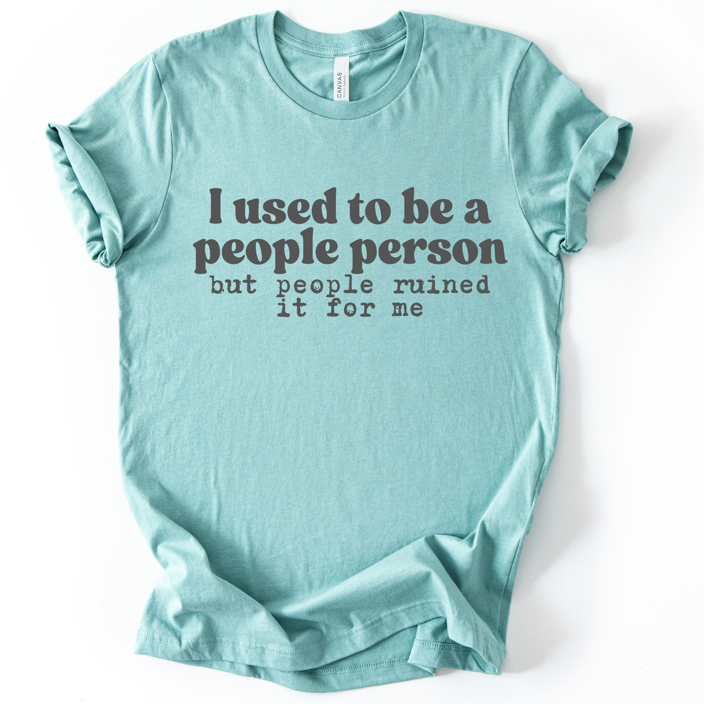 I Used to be a People Person GRAY INK Screen Print
